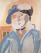 Henri Matisse Marguerite in a Leatheer Hat (mk35) oil painting